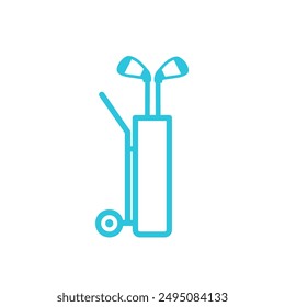 Golf bag icon. Isolated on white background.