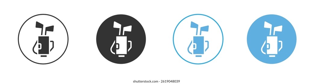 Golf bag icon simple flat vector icon pack