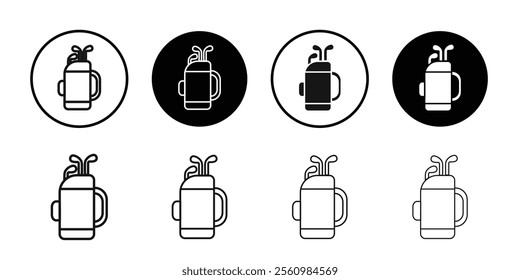 Golf bag icon Symbol mark in filled style