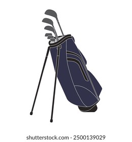 Diseño de símbolo de Ilustración vectorial de icono de bolso de golf