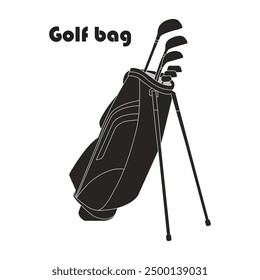 golf bag icon vector illustration symbol design