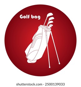 golf bag icon vector illustration symbol design