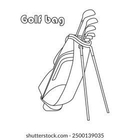 golf bag icon vector illustration symbol design