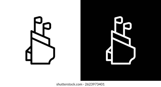 Vector del icono del bolso del golf, Plantilla del logotipo de la ilustración en estilo de moda