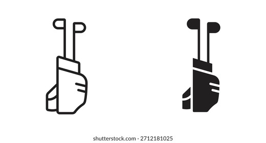 Golfbag-Symbol in Vektor. Logotyp