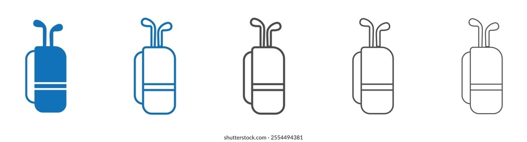 Golf bag icon vector set collection for web