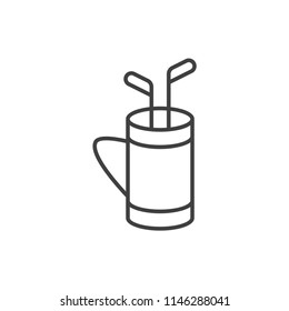 Golf bag line icon.