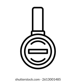 Golf Bag Tag Vector Line Icon Design