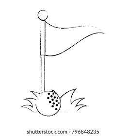 golf ball accessory with flag