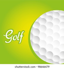 golf ball background over green backgrpund, vector illustration