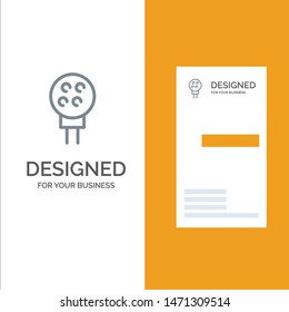 Golf, Ball, Baseball, Sport Grey Logo Design and Business Card Template. Vector Icon Template background
