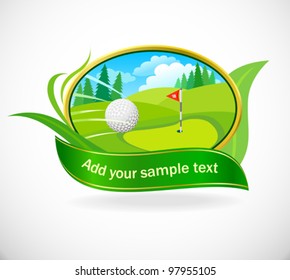 Golf Ball And Beautiful Golf Club