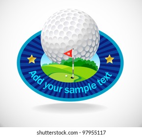 Golf Ball And Beautiful Golf Club