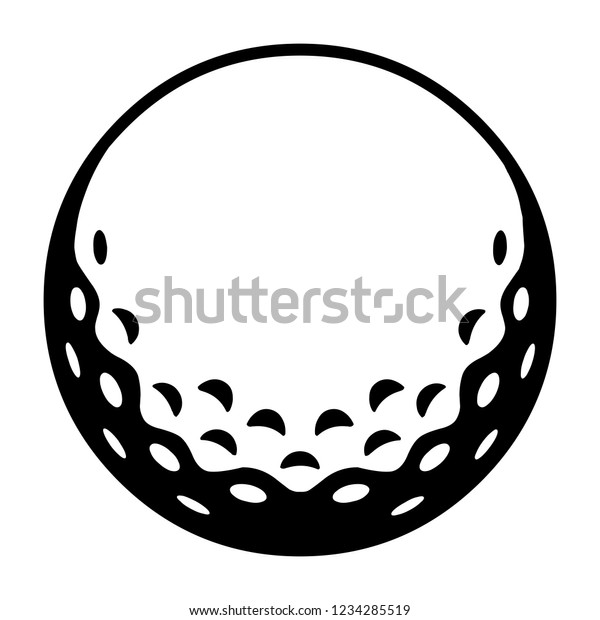 ゴルフボール 白黒 ベクター画像 アイコン のベクター画像素材 ロイヤリティフリー
