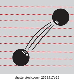 golf ball bounces on tee vector flat style isolated