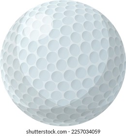 Golf ball cartoon icon. Outdoor hobby game