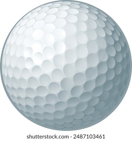 A golf ball cartoon sports icon illustration