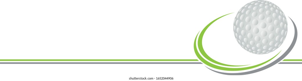 Golf ball and circles, sport and golf background