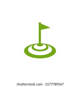 golf ball club hole logo design