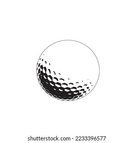 Golf ball concept icon stock illustration on white background