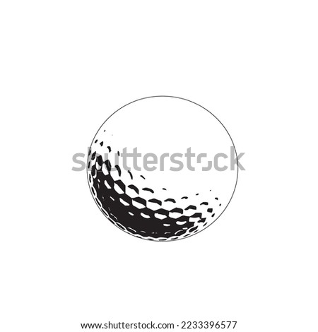 Golf ball concept icon stock illustration on white background
