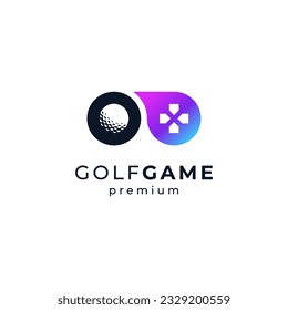 golf ball and console for golf game logo design