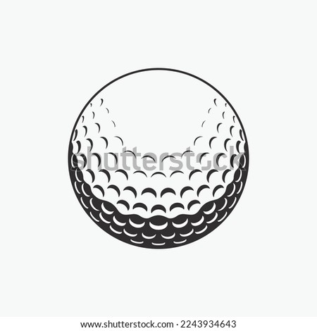 Golf ball for golf course or golf competition logo.