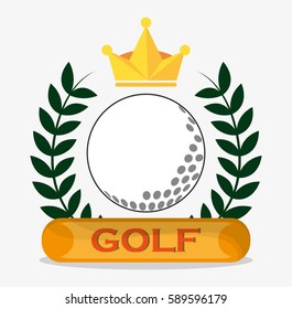 golf ball crown label emblem