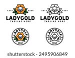 golf ball, daisy and leaves logo design for golfer and tournament.  golf club professional with ball, flower petals and leaf sign symbol modern logo. set of golf sport emblem badge logo illustration