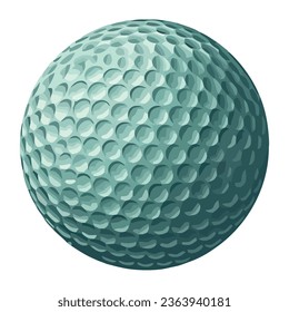 Diseño de bola de golf sobre blanco