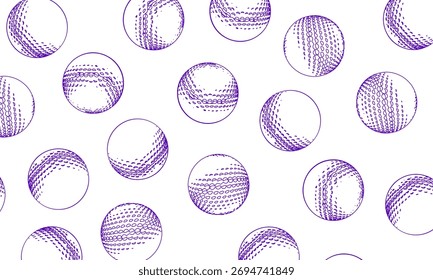 Bola de golfe rabiscar padrão sem costura. Fundo de vetor de textura de golfe desenhado à mão. Ótimo para impressões de vestuário, cartazes e design gráfico esportivo.