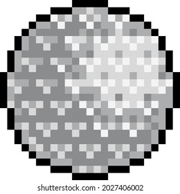 A golf ball eight bit retro video game style pixel art sports icon