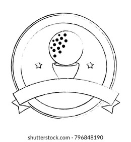 golf ball emblem elegant