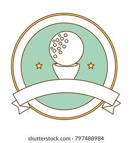 golf ball emblem elegant