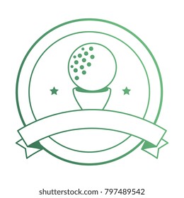 golf ball emblem elegant