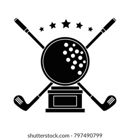 golf ball emblem elegant