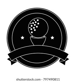 golf ball emblem elegant