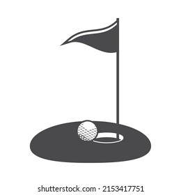 golf ball and flag sport