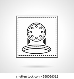 Golf ball. Flat line vector icon