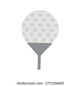 golf ball flat style icon design, Sport hobby competition and game theme Vector illustration