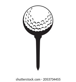 Golf ball. Golf game. golf ball Line art logos or icons
