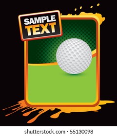 plantilla de media tonalidad verde de bola de golf