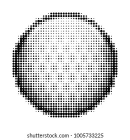 golf ball halftone style on white isolated background