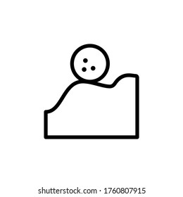 Golf ball, hill concept line icon. Simple element illustration. Golf ball, hill concept outline symbol design from golf set. Can be used for web and mobile