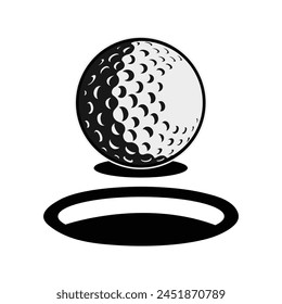 Golf Ball And Hole Design Vector Illustration Clipart Eps 