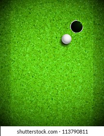 Golf ball and hole. Eps 10