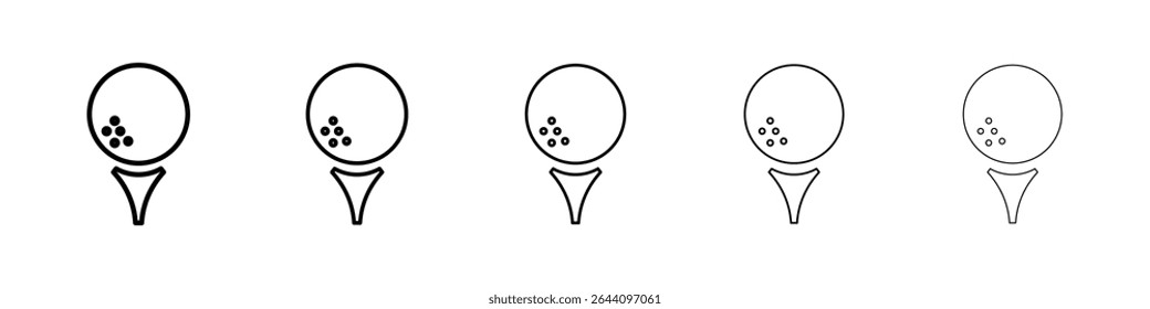 Golf ball icon concept. graphic design, logo, Web, UI.