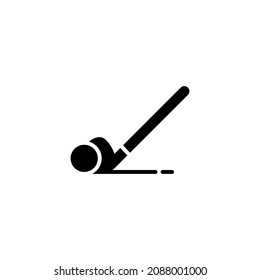 golf ball icon designed in black solid style and glyph style in sports icon category