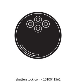  golf ball icon flat black
