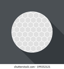 Golf ball icon. Flat design style modern vector illustration. Isolated on stylish color background. Flat long shadow icon. Elements in flat design.